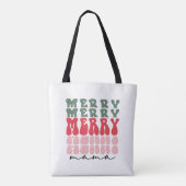 Vrolijk Mama Moeder Moeder Feestelijke Kerstmis Tote Bag (Achterkant)