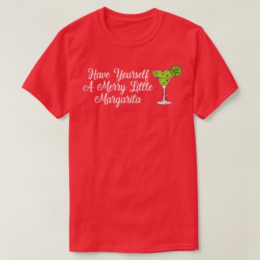 Vrolijk Margarita Kerst T-shirt (Design voorkant)