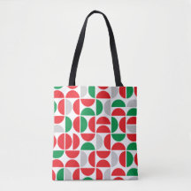 Vrolijk Mid Century Holiday Tegels Canvas tas