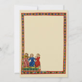 Vrolijk middeleeuws kerstfeest feestdagenkaart (Achterkant)