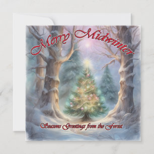 Vrolijk midwinter, de groeten van het seizoen uit  feestdagenkaart