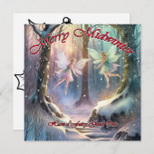 Vrolijk Midwinter, heb een Fairy Good One Feestdagenkaart (Voorkant / Achterkant)