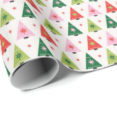 Vrolijk & Mod kerstbomen Cadeaupapier (Rol Hoek)