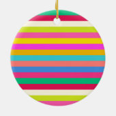 Vrolijk Modern Bold Kleurrijk Gepersonaliseerd Keramisch Ornament (Achterkant)