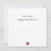 Vrolijk modern minimalistisch roze kerst Kaart (Achterkant)