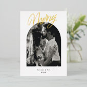 Vrolijk moderne boog folie feestdagenkaart (Staand Voorkant)