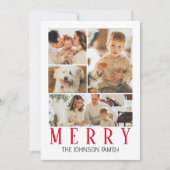 Vrolijk moderne fotocollage feestdagenkaart (Voorkant)