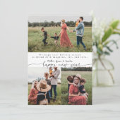 Vrolijk moderne kalligrafie Kerstmis 3 Feestdagenkaart (Staand voorkant)