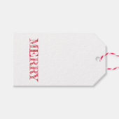 VROLIJK Moderne Tekst Kerstmis Vakantie Plezier Cadeaulabel (Voorkant (Horizontaal))