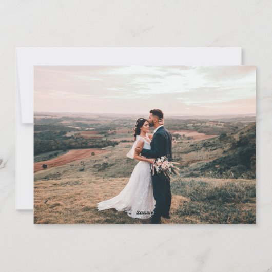 Vrolijk Moderne Typografie Naam 2 Foto Kerstmis Feestdagenkaart (Achterkant)