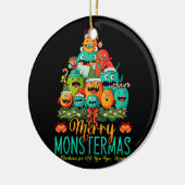 Vrolijk Monstermas Kerstmis voor al u niet-Monster Keramisch Ornament (Links)