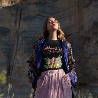 Vrolijk mooie kerstmannen en vrolijke Waterverf vr T-shirt