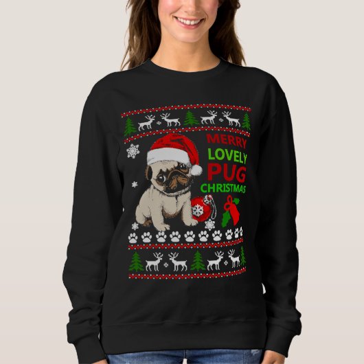 Vrolijk mooie pug kerst grappig Essential T-Shirt (Voorkant)