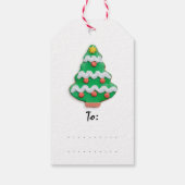 Vrolijk naar vakantiegeschenk Happy New Gingerbrea Cadeaulabel (Achterkant)