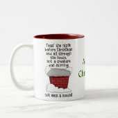 Vrolijk nacht voor Kerstmis twee-toon koffie met e Tweekleurige Koffiemok (Links)