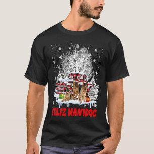 Vrolijk Navidog Prettig Kerstmis Kerstman Duitse H T-shirt