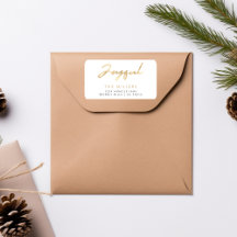 Vrolijk Nepgoud Elegant Retouradreslabel