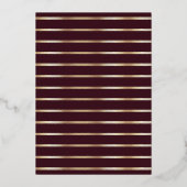 Vrolijk Nieuwjaar Elegante Script Foto & Strepen Folie Feestdagenkaart (Achterkant)