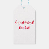 Vrolijk nieuwjaar voor vrolijk kerstfeest cadeaulabel (Achterkant)