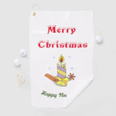 Vrolijk nieuwjaar voor vrolijk kerstfeest golfhanddoek (Insitu)