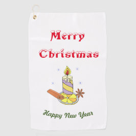 Vrolijk nieuwjaar voor vrolijk kerstfeest golfhanddoek