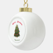Vrolijk nieuwjaar voor vrolijk kerstfeest keramische bal ornament (Rechts)