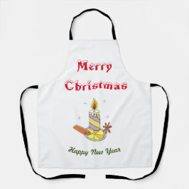 Vrolijk nieuwjaar voor vrolijk kerstfeest schort