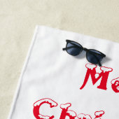 Vrolijk nieuwjaar voor vrolijk kerstfeest strandlaken (In situ)