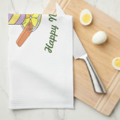 Vrolijk nieuwjaar voor vrolijk kerstfeest theedoek (Quarter Fold)