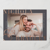 Vrolijk Nieuws | Foto Save the Date Folie Uitnodiging (Voorkant)