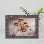 Vrolijk Nieuws | Foto Save the Date Folie Uitnodiging (Staand Voorkant)