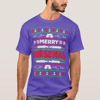 Vrolijk Nursemas Verpleegster Kerstmis T-shirt