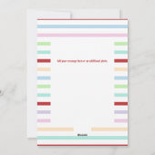 Vrolijk of niet rode kerst foto feestdagenkaart (Achterkant)