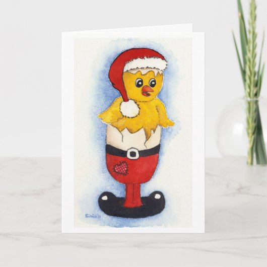 Vrolijk ontbijtkuiken feestdagen kaart (Voorkant)
