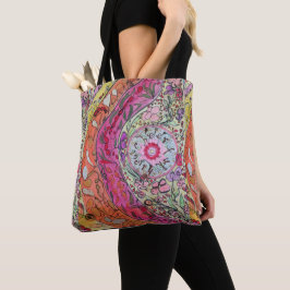 Vrolijk ontwerp tote bag