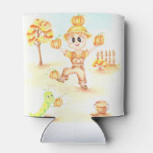 Vrolijk oogsten kleine gemberjongen blikjeskoeler (Achterkant)