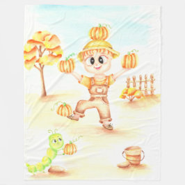 Vrolijk oogsten kleine gemberjongen fleece deken