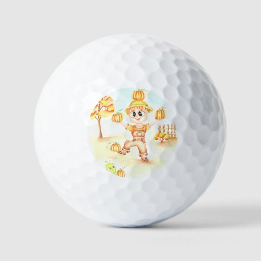Vrolijk oogsten kleine gemberjongen golfballen (Voorkant)