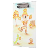 Vrolijk oogsten kleine gemberjongen klembord (Links)