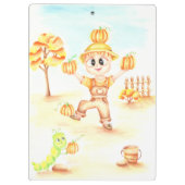 Vrolijk oogsten kleine gemberjongen klembord (Achterkant)