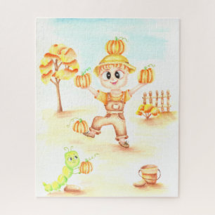 Vrolijk oogsten kleine gemberjongen legpuzzel