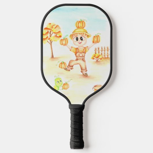 Vrolijk oogsten kleine gemberjongen pickleball paddle (Voorkant)