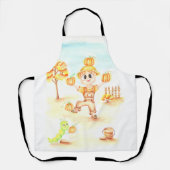 Vrolijk oogsten kleine gemberjongen schort (Voorkant)