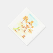 Vrolijk oogsten kleine gemberjongen servet (Hoek)