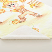 Vrolijk oogsten kleine gemberjongen sherpa deken (3/4)