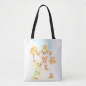 Vrolijk oogsten kleine gemberjongen tote bag (Voorkant)
