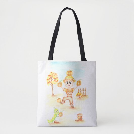 Vrolijk oogsten kleine gemberjongen tote bag (Voorkant)