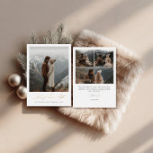 Vrolijk ooit na de bruiloft Kerstfoto goud Folie Feestdagenkaart