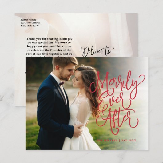 Vrolijk ooit na een volledige fotovakantie | Dank  Briefkaart (Voorkant / Achterkant)