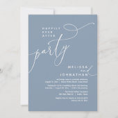 Vrolijk ooit na het feest bruiloft elopement diner kaart (Voorkant)